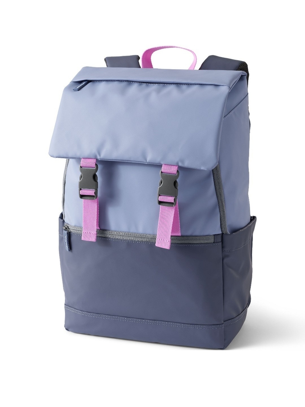 Lands' End Kids Flap Front Backpack - One Size Fits Most - Fresh Lilac Colorbloc